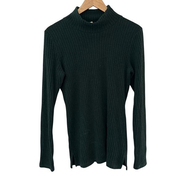 Artizia Wilfred Free Buswell Ribbed Turtleneck Top Dark Green Size Large - Picture 5 of 8
